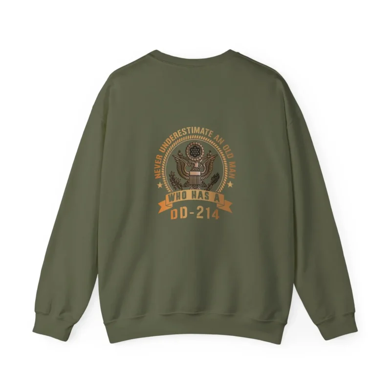 Custom Army DD-214 Sweatshirt – Never Underestimate an Old Man