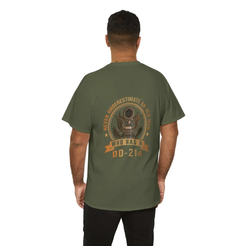 Custom Army DD-214 T-shirt – Never Underestimate an Old Man