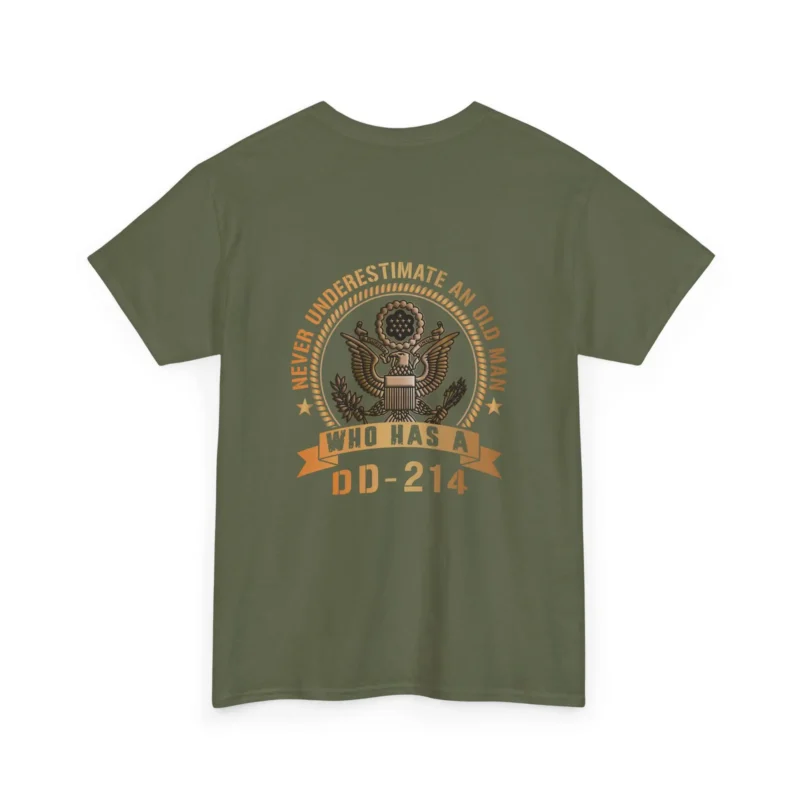 Custom Army DD-214 T-shirt – Never Underestimate an Old Man