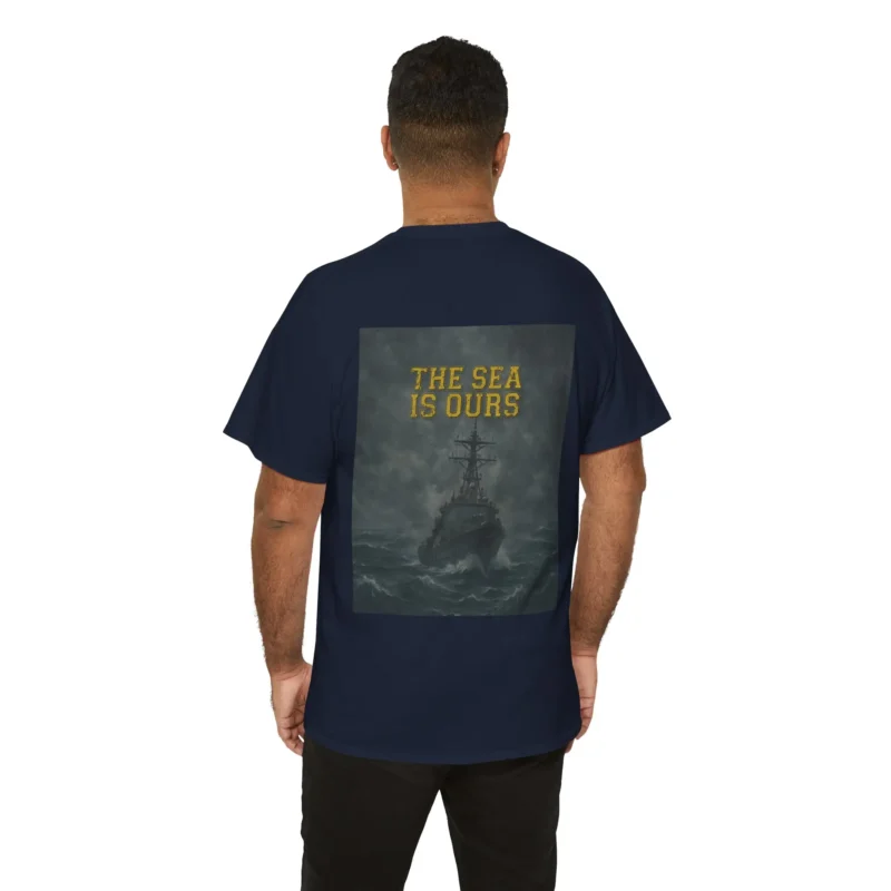 Custom Navy Veteran Shirt – “The Sea Is Ours” Personalized Name & Rank Proud US Navy Apparel