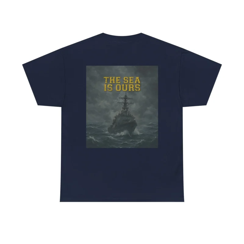 Custom Navy Veteran Shirt – “The Sea Is Ours” Personalized Name & Rank Proud US Navy Apparel