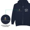 Custom U.S. Navy Veteran Zip Hoodie – “Less Than 1% Have Seen The Sunset From a Navy Ship” #000045