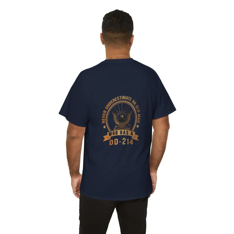 Custom US Navy Veteran DD-214 T-shirt – Never Underestimate an Old Man
