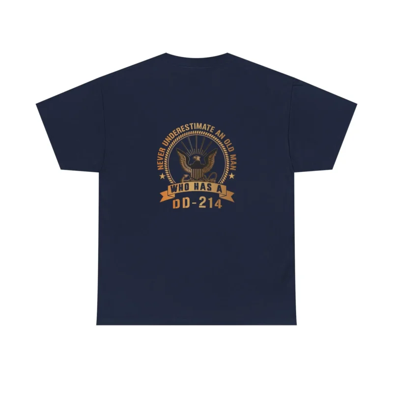 Custom US Navy Veteran DD-214 T-shirt – Never Underestimate an Old Man