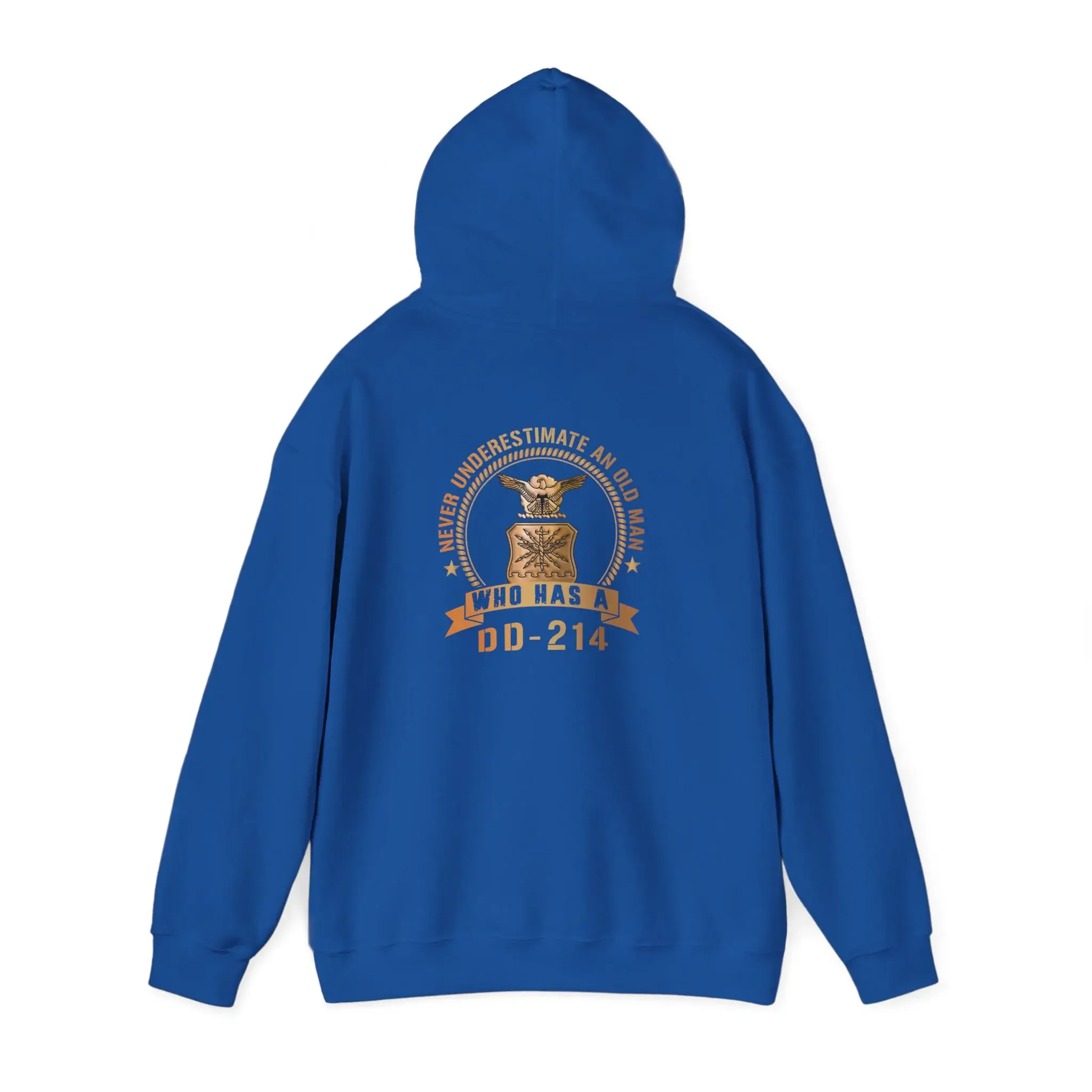 Custom USAF DD-214 Hoodie – Never Underestimate an Old Man