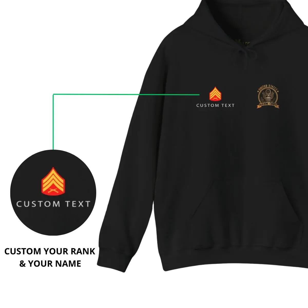 Custom USMC DD-214 Hoodie – Never Underestimate an Old Man