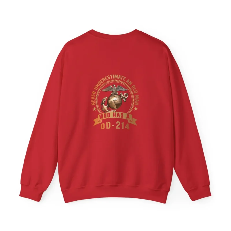 Custom USMC DD-214 Sweatshirt – Never Underestimate an Old Man