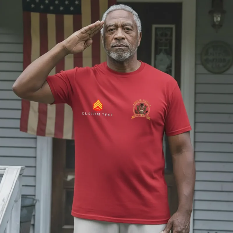 Custom USMC DD-214 T-shirt – Never Underestimate an Old Man