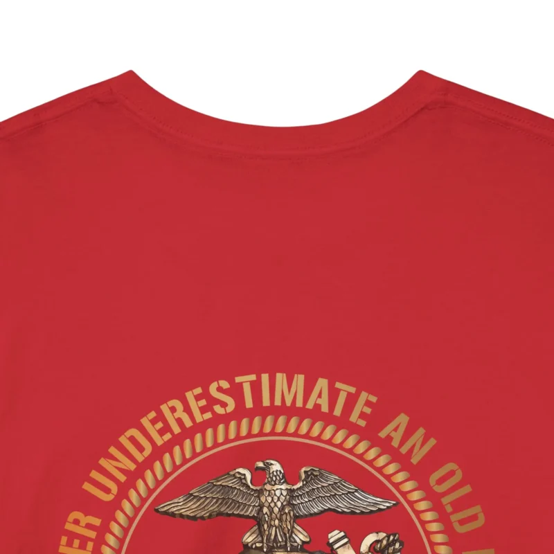 Custom USMC DD-214 T-tshirt – Never Underestimate an Old Man