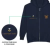 Custom Veterans Day 1111 US Navy Zip Hoodie - Honoring All Who Served