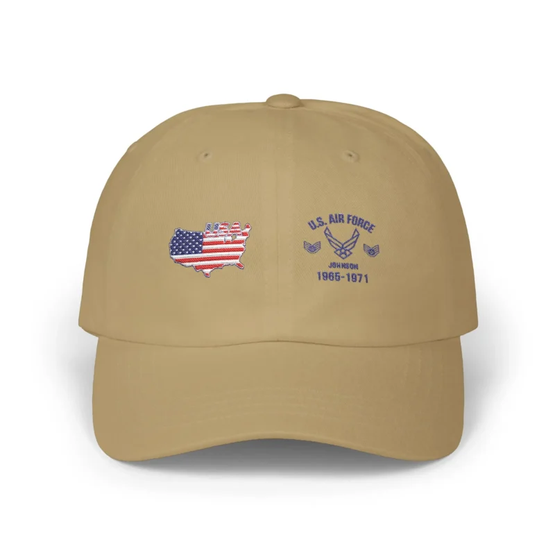 Customized U.S. Air Force Veteran Hat – Personalize Rank, Name & Service Years #000066