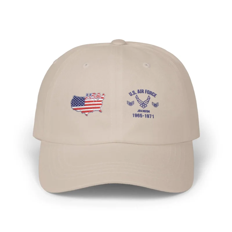 Customized U.S. Air Force Veteran Hat – Personalize Rank, Name & Service Years #000066