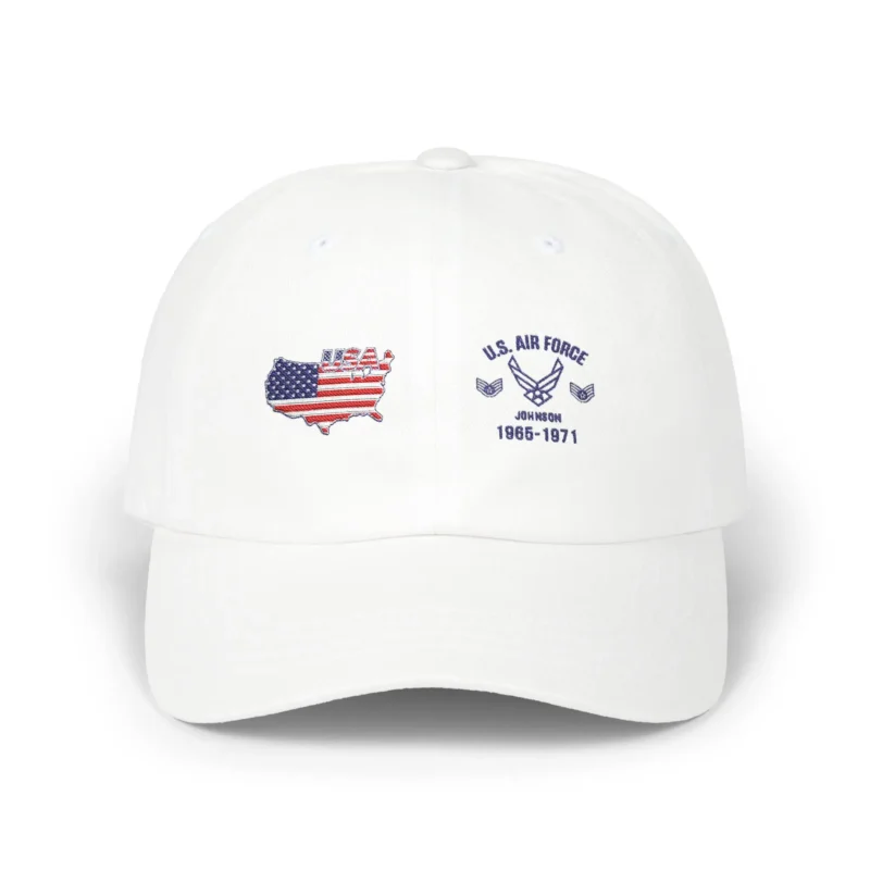 Customized U.S. Air Force Veteran Hat – Personalize Rank, Name & Service Years #000066