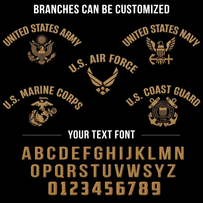 Alternative view of Customized U.S. Veteran Embroidered Hat #000074