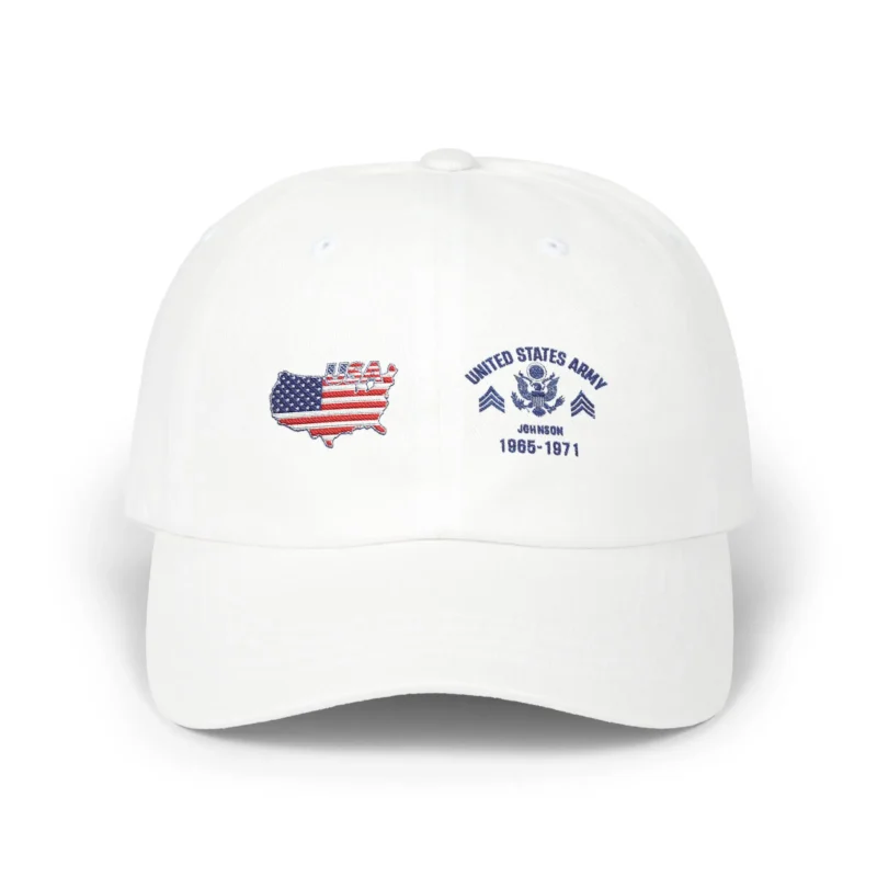 Customized U.S. Army Veteran Hat – Personalize Rank, Name & Service Years #000068