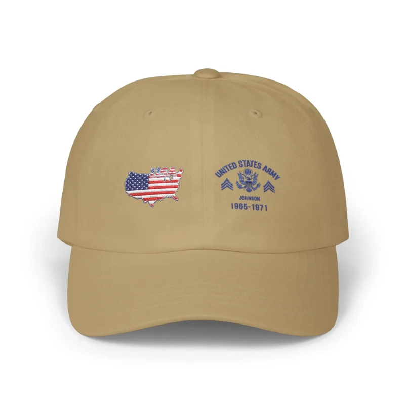 Customized U.S. Army Veteran Hat – Personalize Rank, Name & Service Years #000068