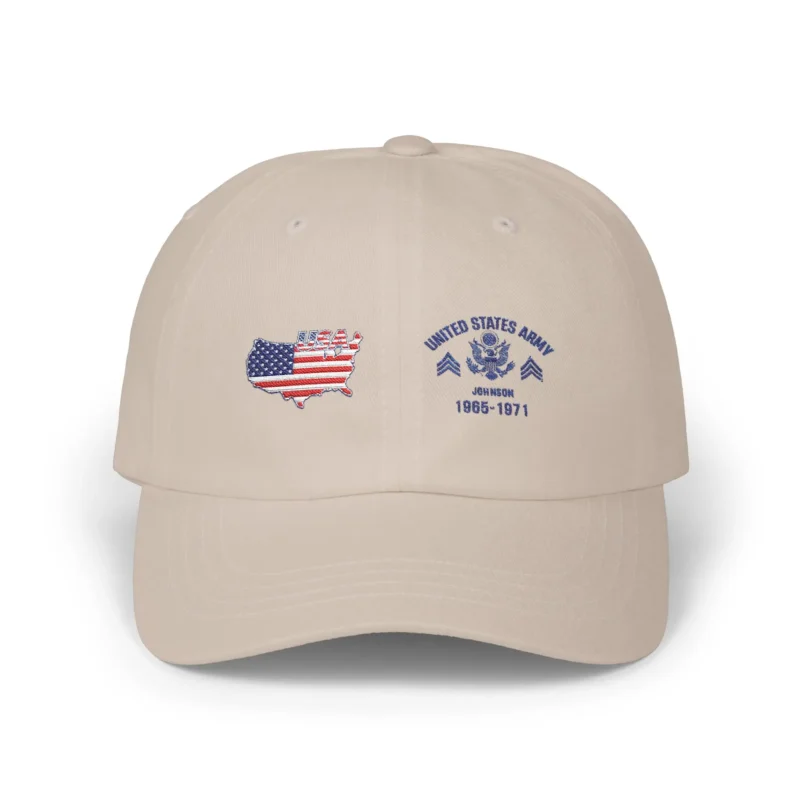 Customized U.S. Army Veteran Hat – Personalize Rank, Name & Service Years #000068
