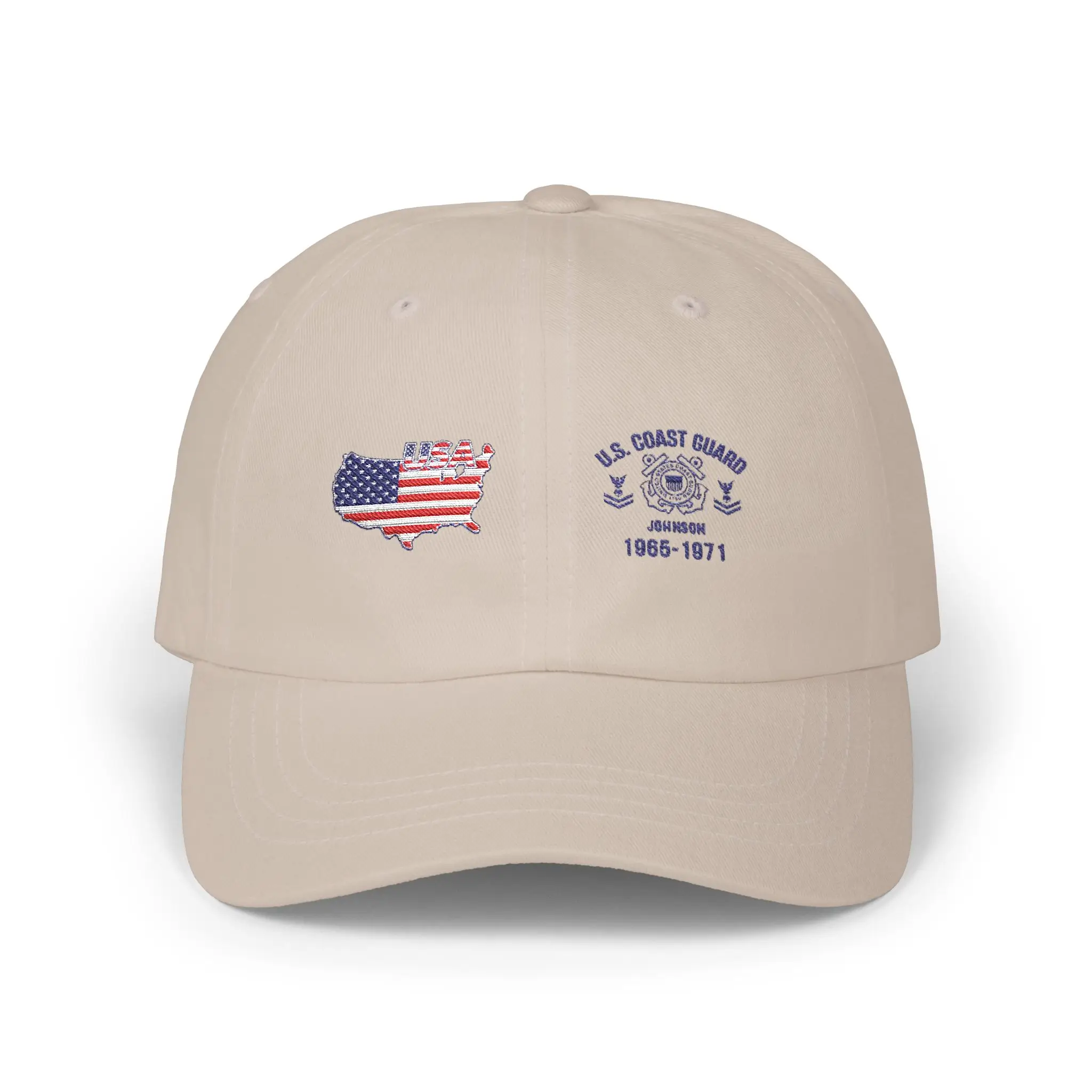 Customized U.S. Coast Guard Veteran Hat – Personalize Rank, Name & Service Years #000065