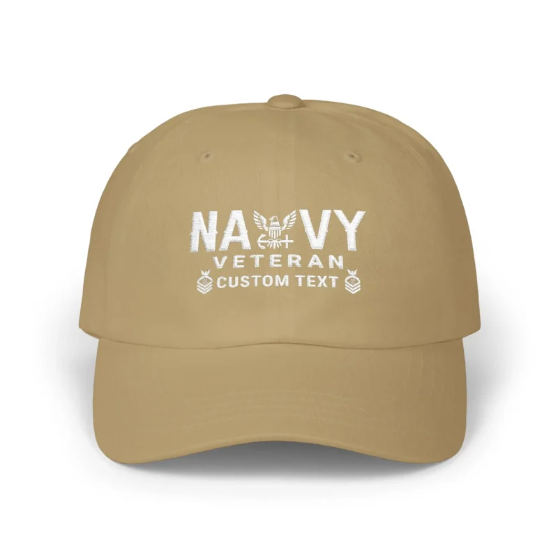 Customized U.S. Navy Veteran Embroidered Hat – Personal Rank, Name & Service Years #000072