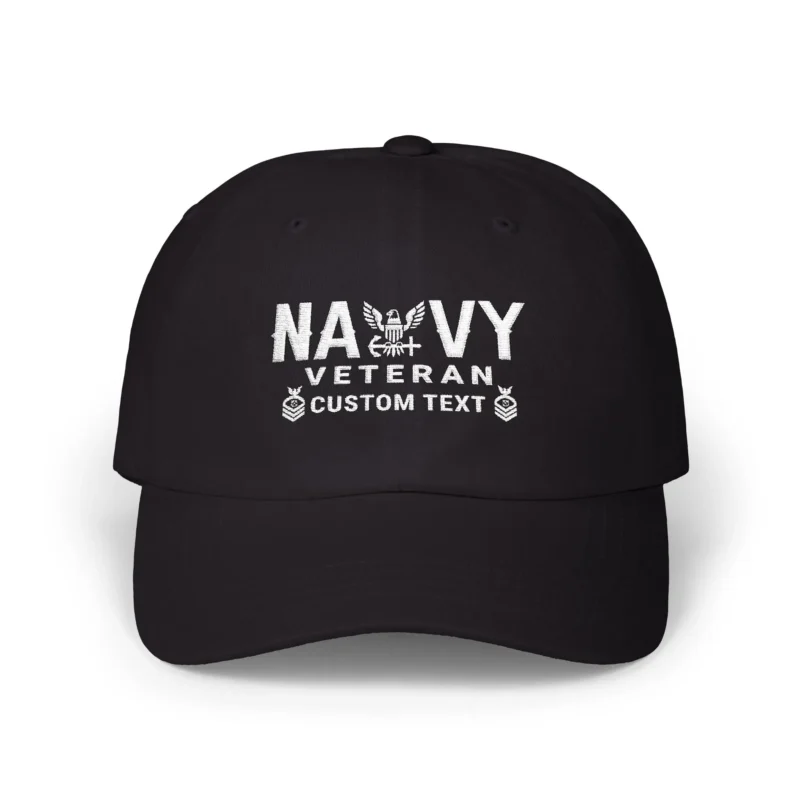 Customized U.S. Navy Veteran Embroidered Hat – Personal Rank, Name & Service Years #000072