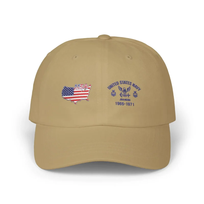 Customized U.S. Navy Veteran Hat – Personalize Rank, Name & Service Years #000067