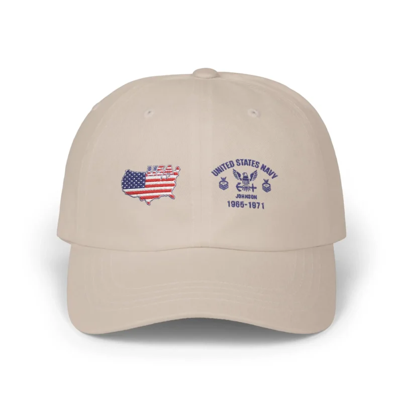 Customized U.S. Navy Veteran Hat – Personalize Rank, Name & Service Years #000067