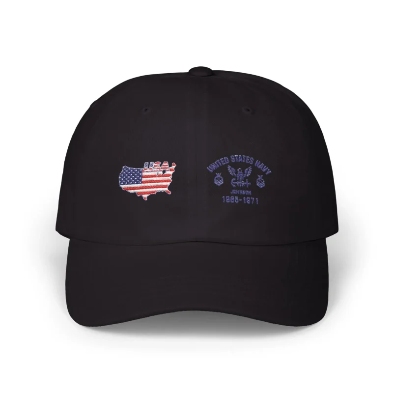 Customized U.S. Navy Veteran Hat – Personalize Rank, Name & Service Years #000067