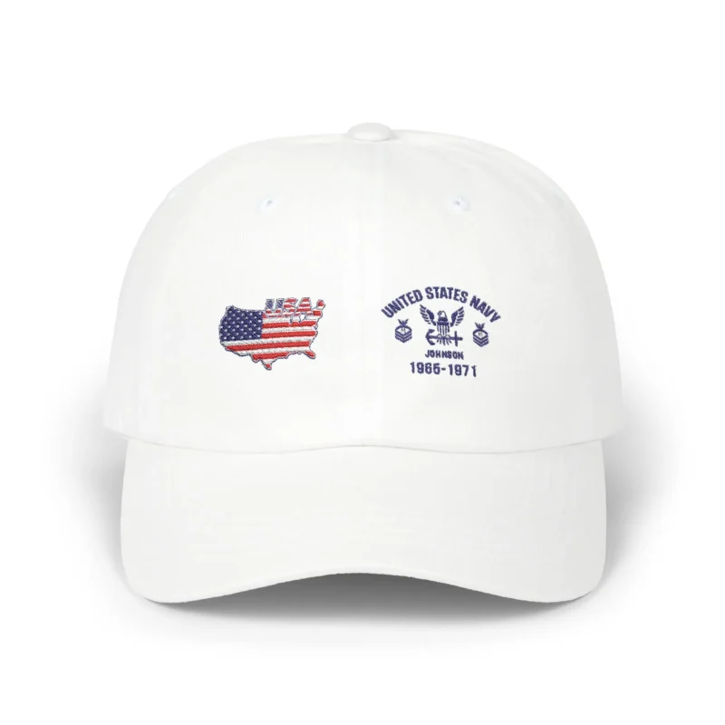 Customized U.S. Navy Veteran Hat – Personalize Rank, Name & Service Years #000067