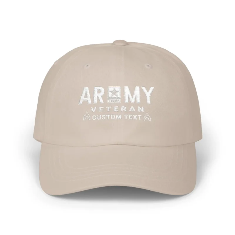 Customized U.S. Army Veteran Camo Embroidered Hat – Personal Rank, Name & Service Years #000071
