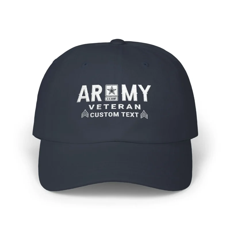 Customized U.S. Army Veteran Camo Embroidered Hat – Personal Rank, Name & Service Years #000071