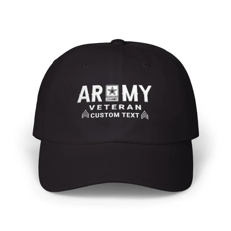 Customized U.S. Army Veteran Camo Embroidered Hat – Personal Rank, Name & Service Years #000071