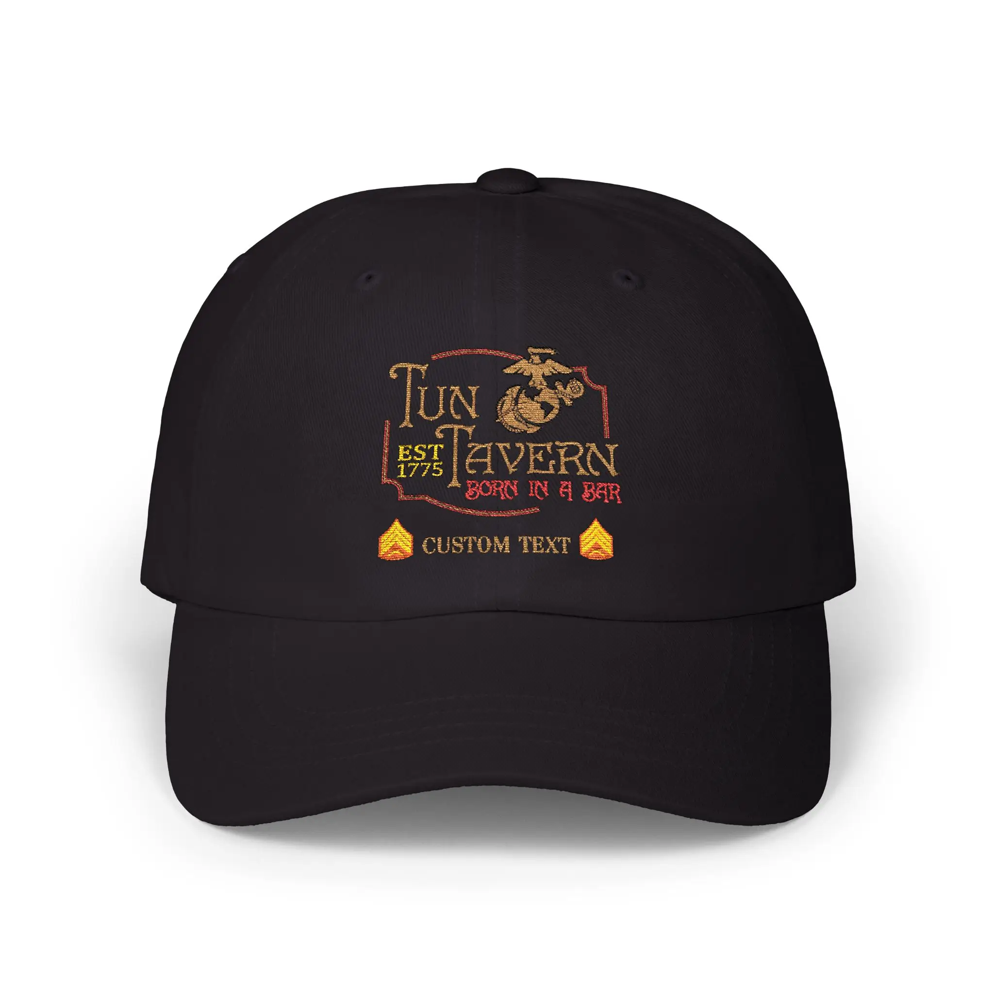 Customized USMC Tun Tavern Born In A Bar Embroidered Hat #000057
