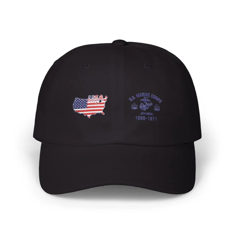 Customized USMC Veteran Hat – Personalize Rank, Name & Service Years #000064