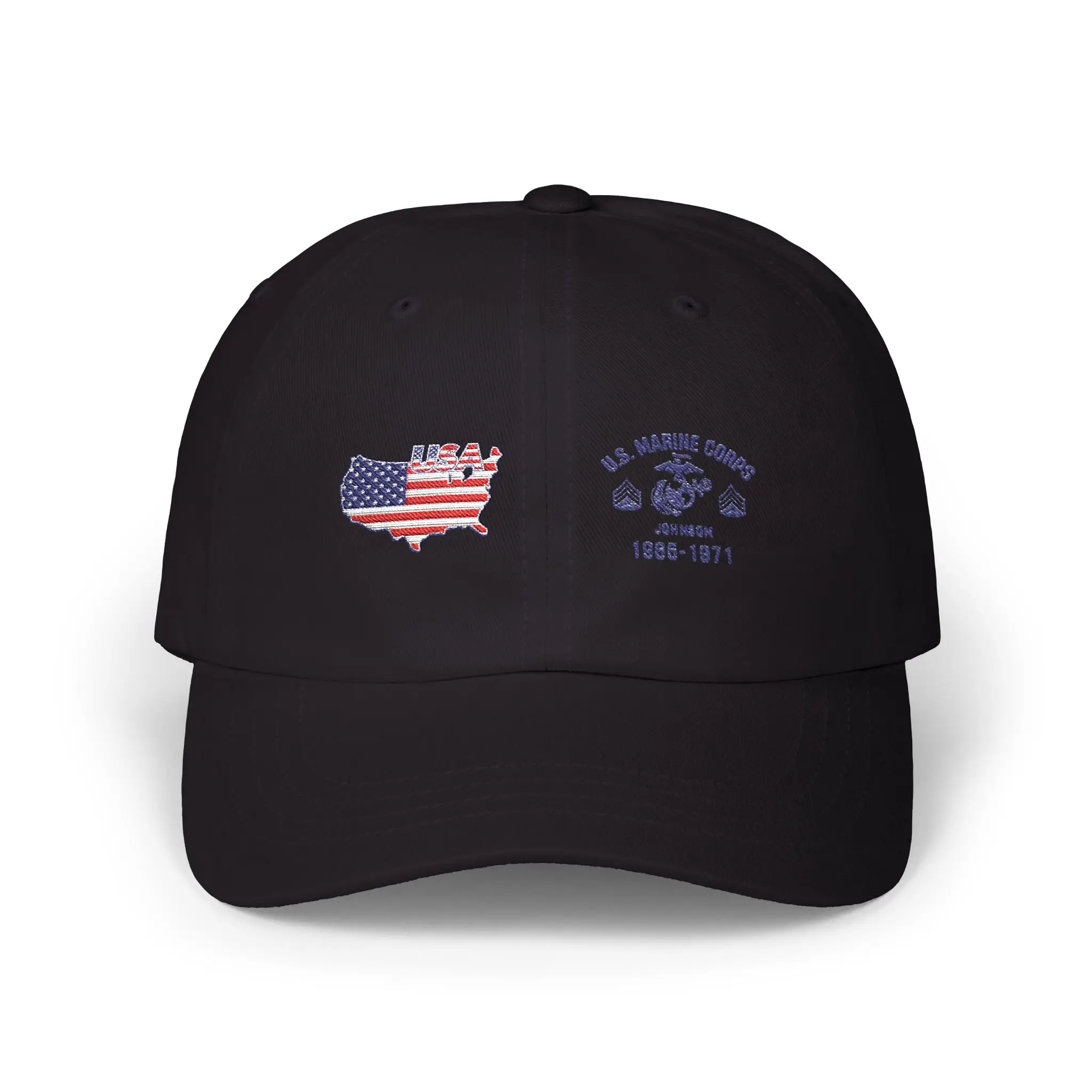 Customized USMC Veteran Hat – Personalize Rank, Name & Service Years #000064