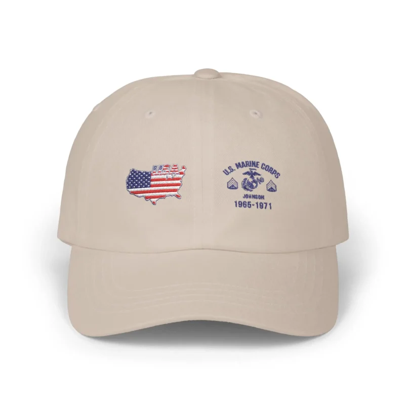 Customized USMC Veteran Hat – Personalize Rank, Name & Service Years #000064