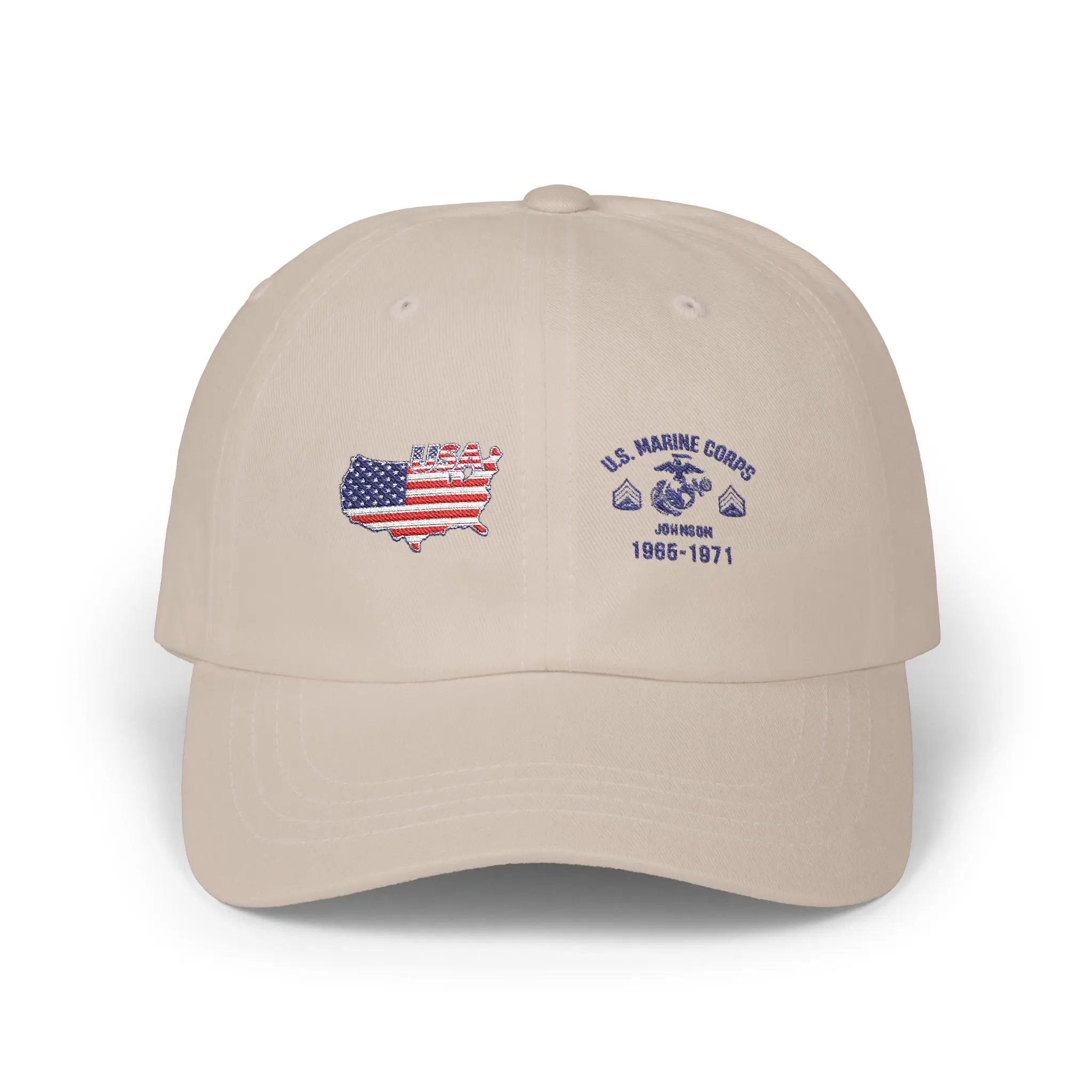Customized USMC Veteran Hat – Personalize Rank, Name & Service Years #000064
