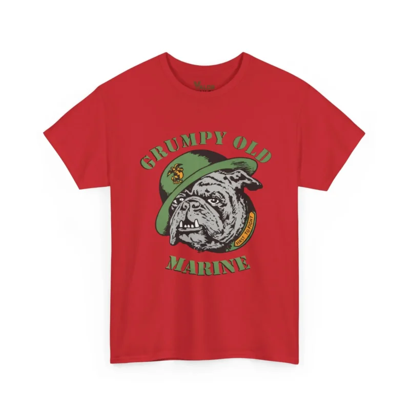 Grumpy Old Marine Bulldog Funny USMC Veteran T-Shirt