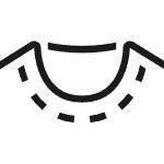 Ribbed knit collar without seam