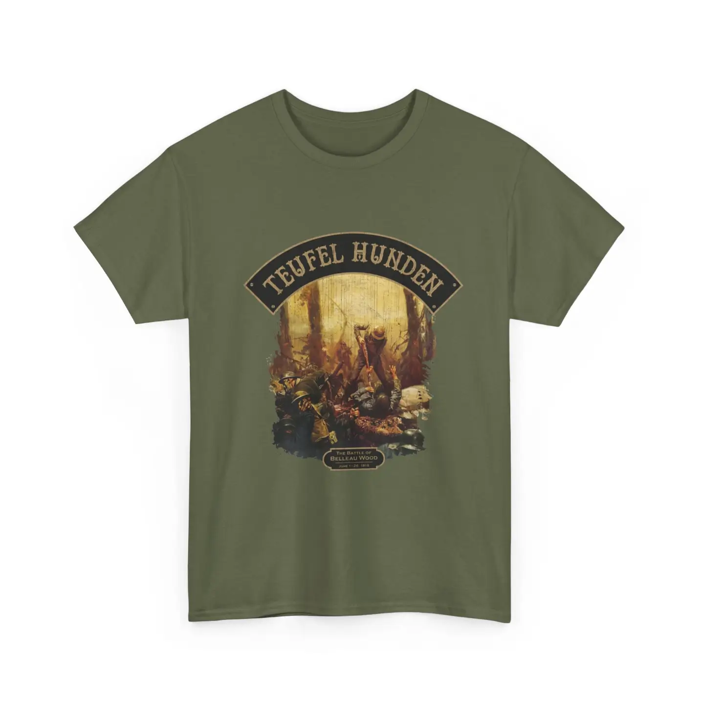 Teufel Hunden Belleau Wood Tribute T-Shirt for US Marines Veterans
