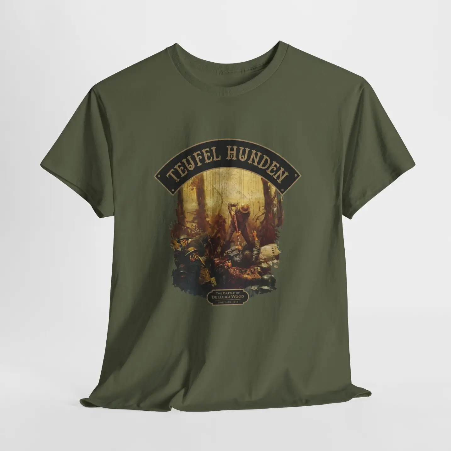 Teufel Hunden Belleau Wood Tribute T-Shirt for US Marines Veterans
