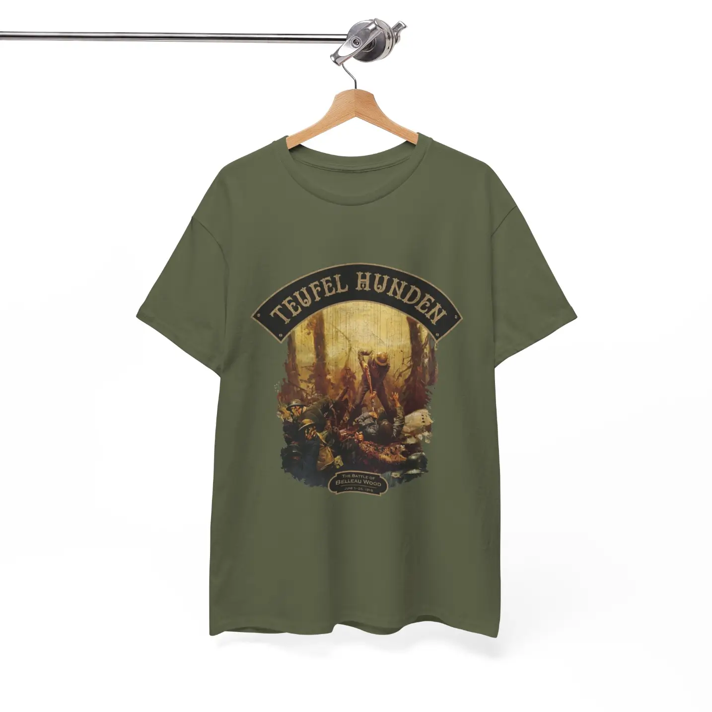Teufel Hunden Belleau Wood Tribute T-Shirt for US Marines Veterans