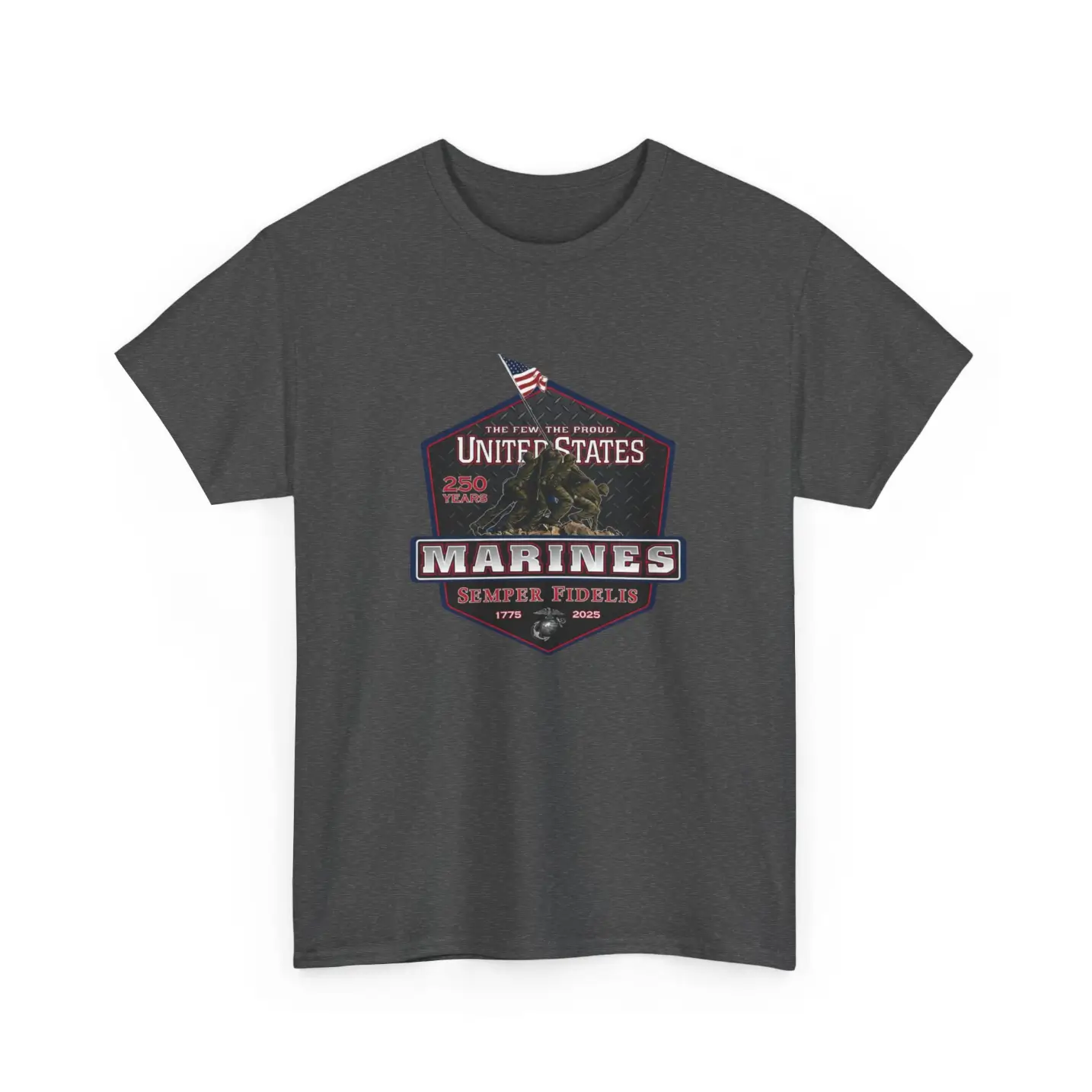 US Marines 250 Years Anniversary Semper Fidelis Tribute T-Shirt