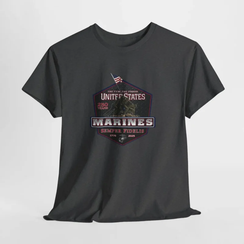 US Marines 250 Years Anniversary Semper Fidelis Tribute T-Shirt