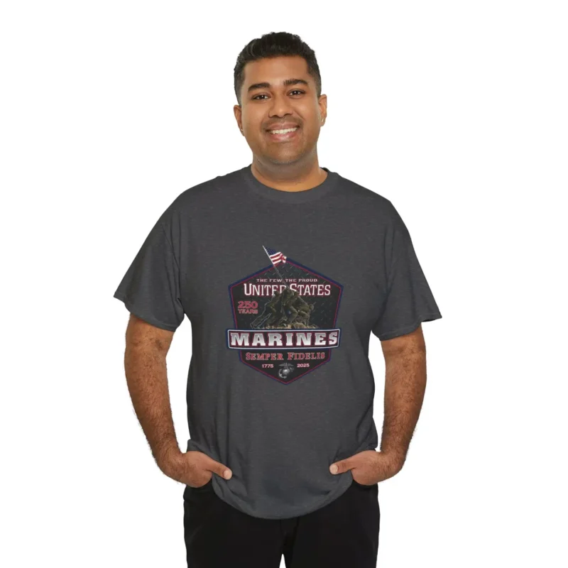 US Marines 250 Years Anniversary Semper Fidelis Tribute T-Shirt