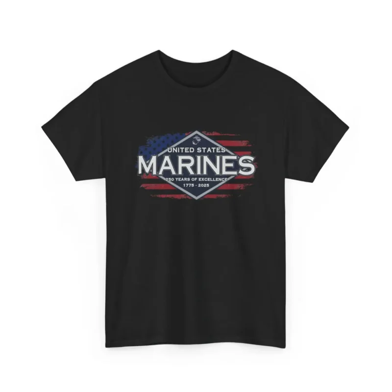 US Marines 250th Anniversary T-Shirt – 1775–2025 Heritage Military Tee