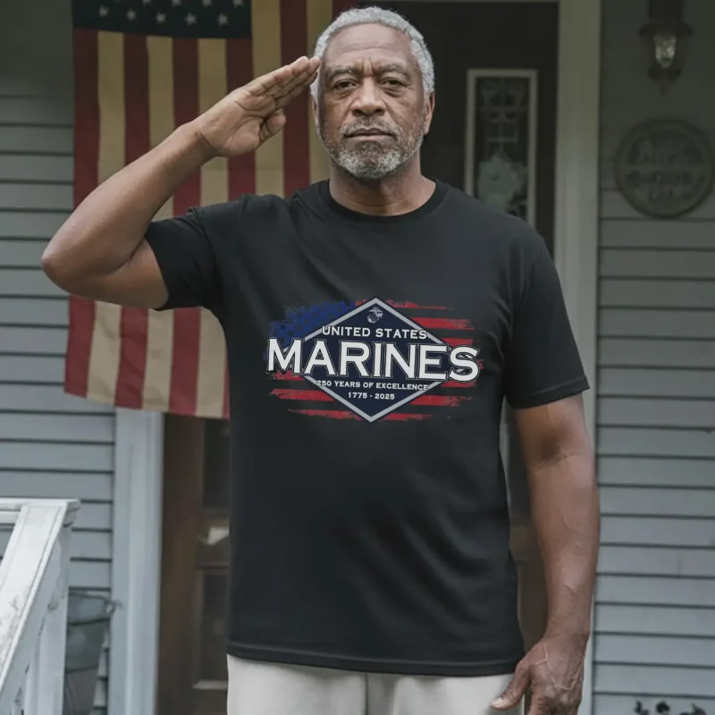 US Marines 250th Anniversary T-Shirt – 1775–2025 Heritage Military Tee
