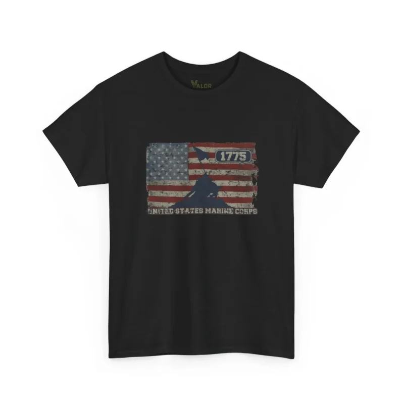 USMC 1775 American Flag Iwo Jima Marine Corps Heritage T-Shirt