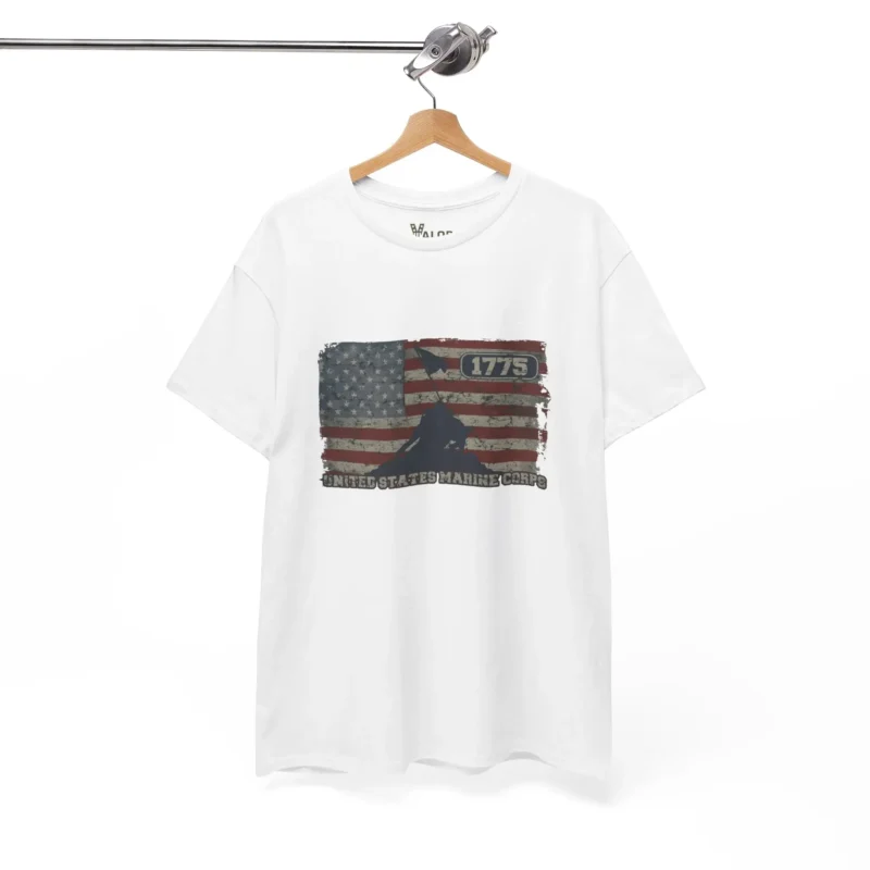USMC 1775 American Flag Iwo Jima Marine Corps Heritage T-Shirt