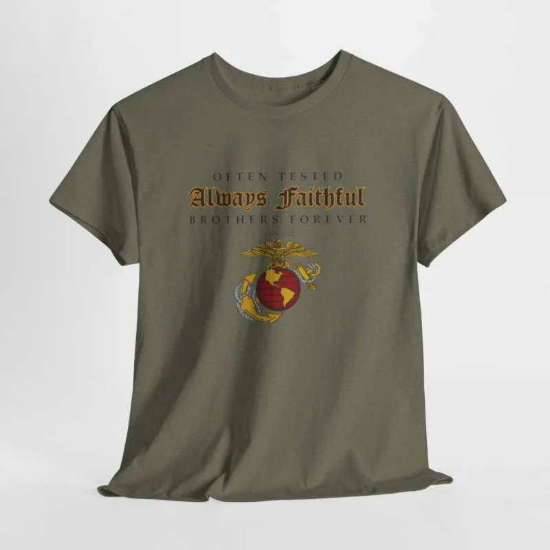 USMC “Always Faithful Brothers Forever” Marine Corps Tribute T-Shirt