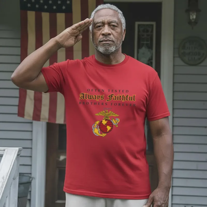 USMC “Always Faithful Brothers Forever” Marine Corps Tribute T-Shirt